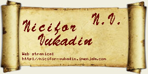 Nićifor Vukadin vizit kartica
